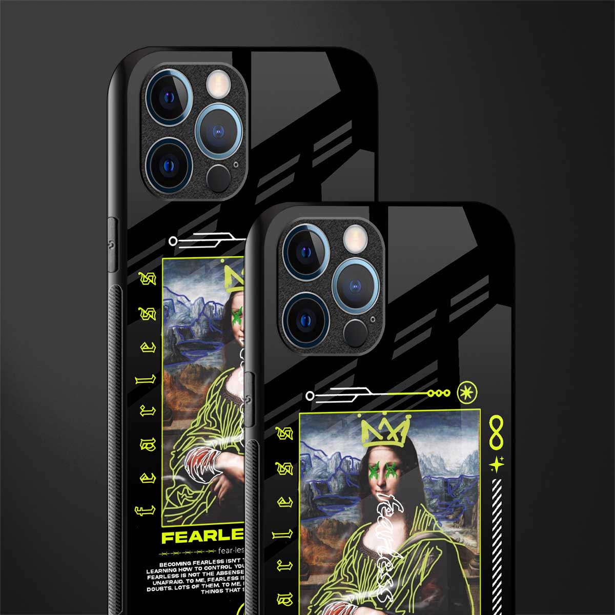 fearless mona lisa glass case for iphone 14 pro max image-2