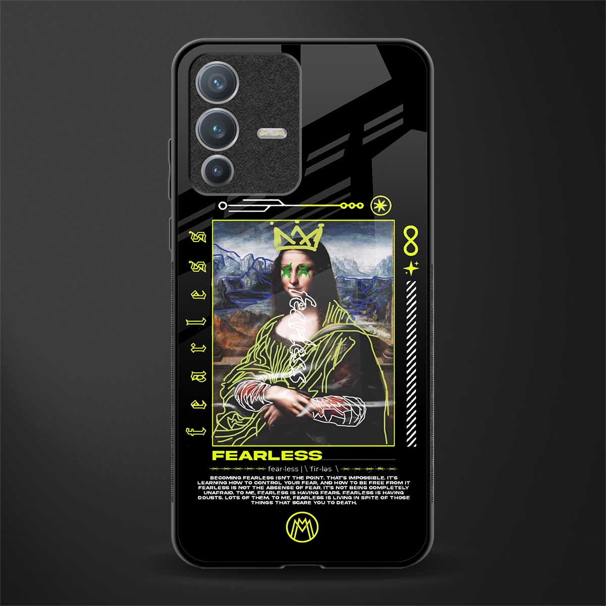 fearless mona lisa glass case for vivo v23 pro 5g image