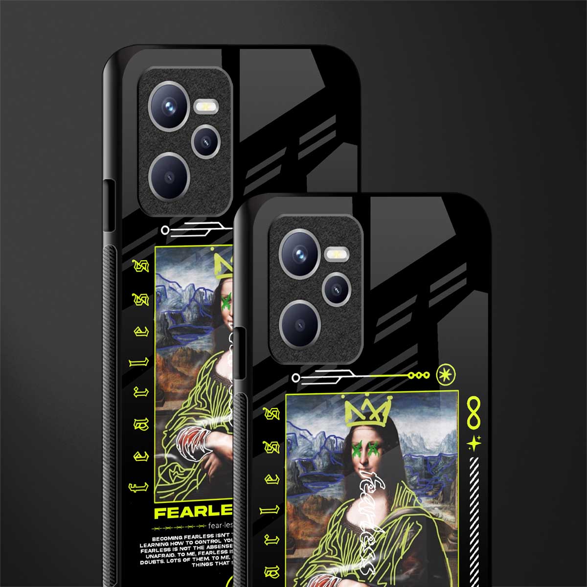 fearless mona lisa glass case for realme c35 image-2