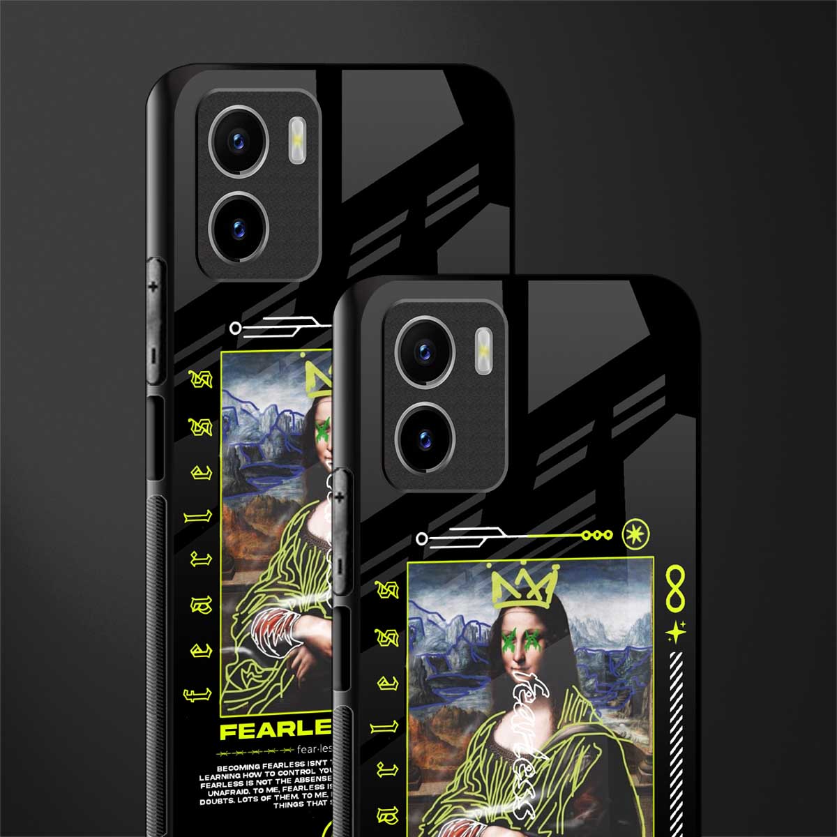 fearless mona lisa glass case for vivo y15s image-2