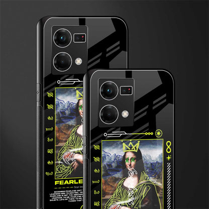 fearless mona lisa back phone cover | glass case for oppo f21 pro 4g