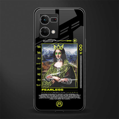 fearless mona lisa back phone cover | glass case for oppo f21 pro 4g
