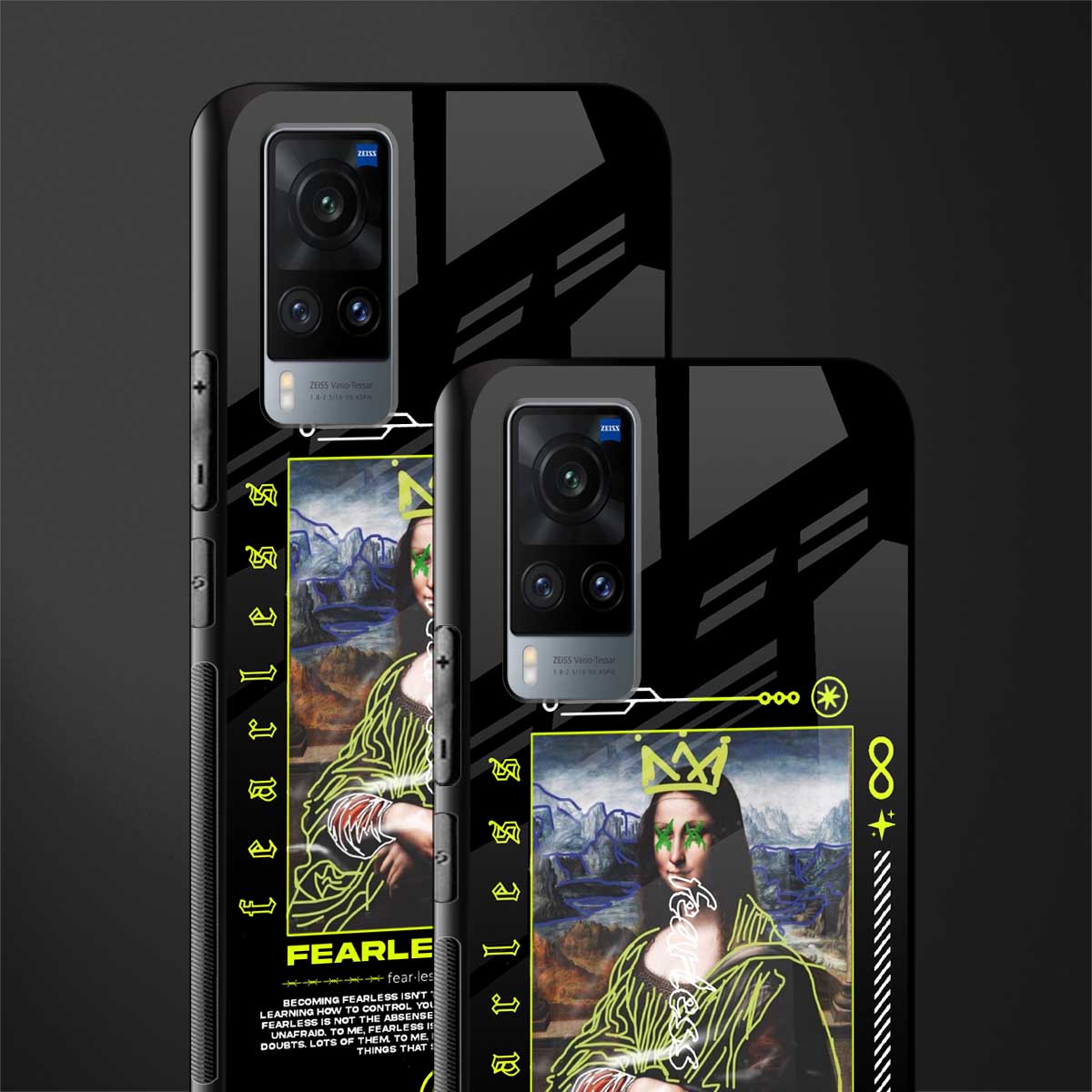 fearless mona lisa glass case for vivo x60 image-2