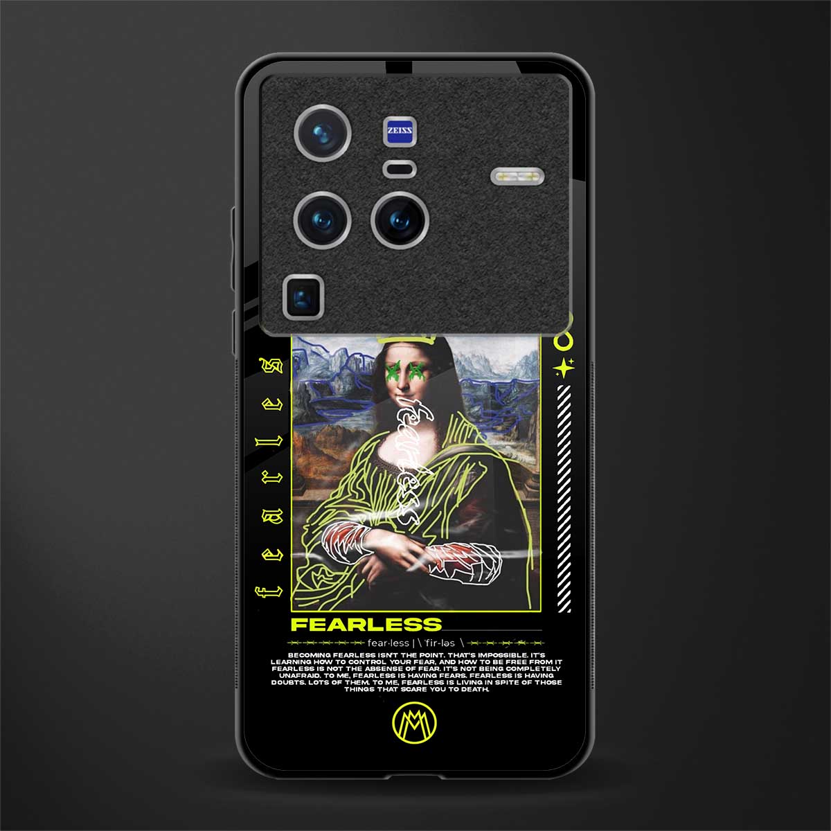 fearless mona lisa glass case for vivo x80 pro 5g image