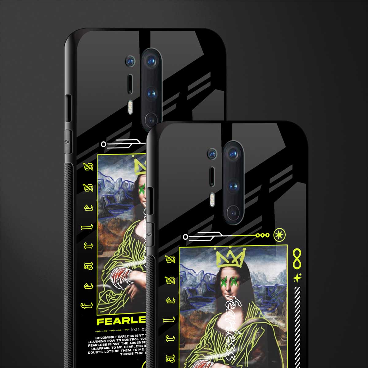 fearless mona lisa glass case for oneplus 8 pro image-2