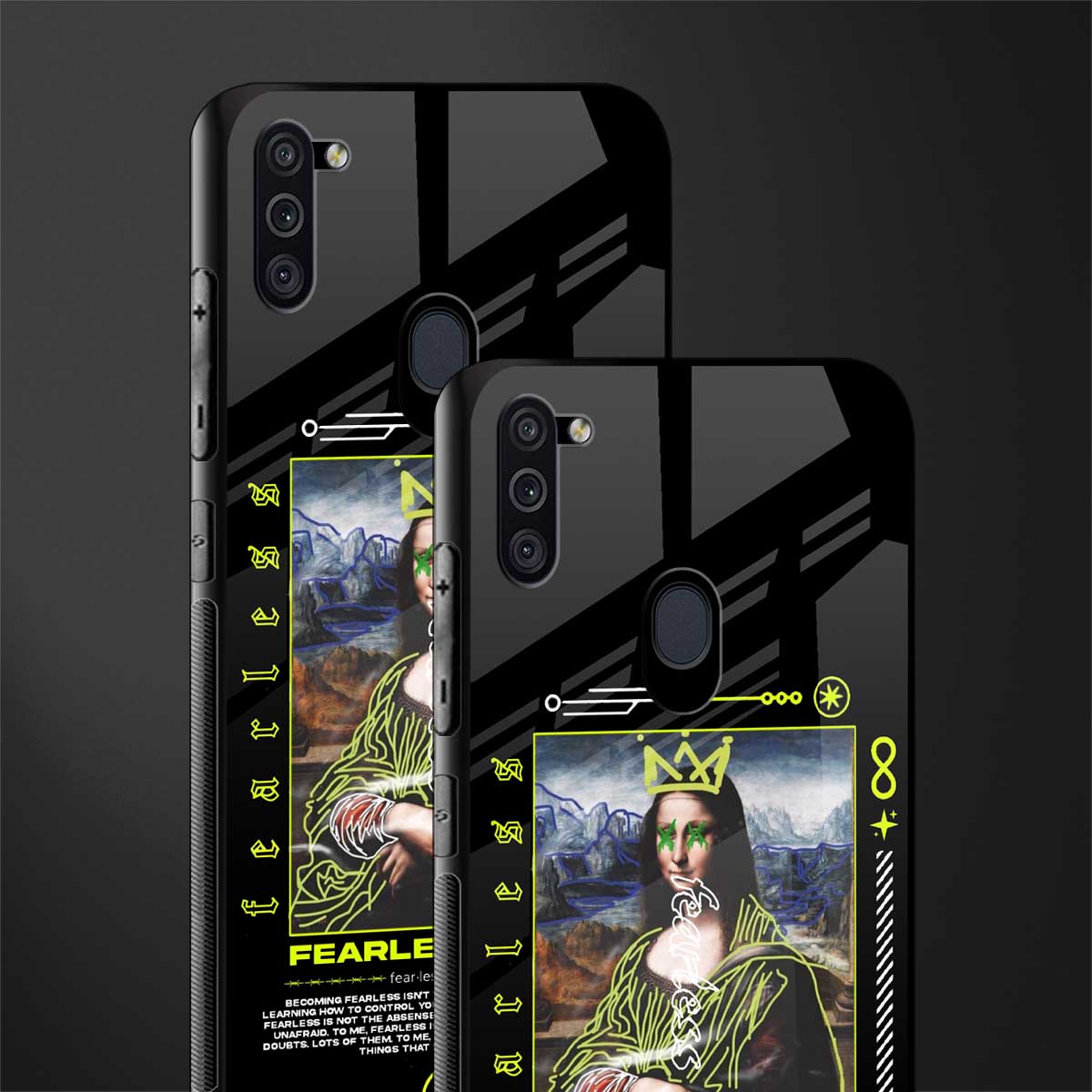 fearless mona lisa glass case for samsung galaxy m11 image-2
