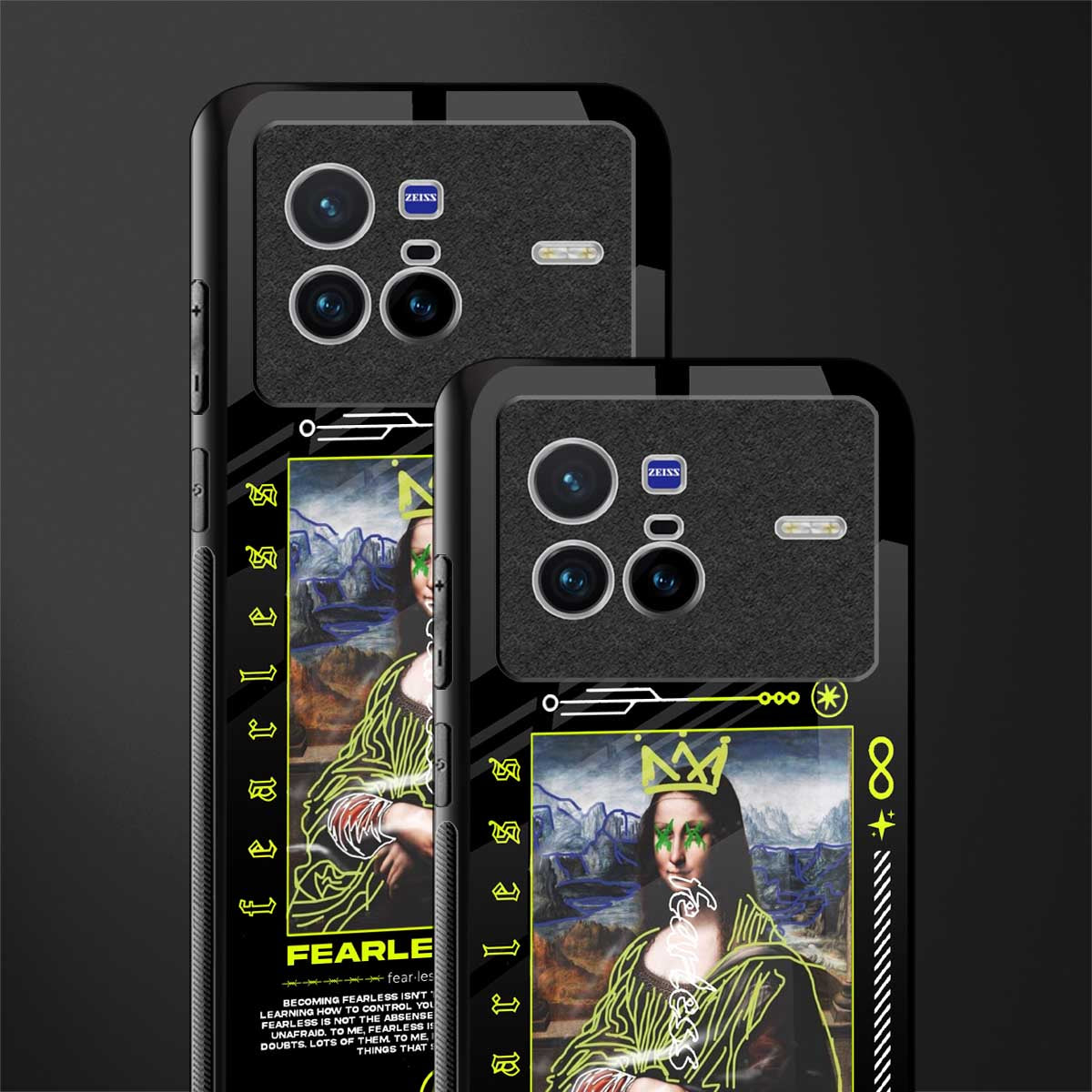 fearless mona lisa glass case for vivo x80 image-2