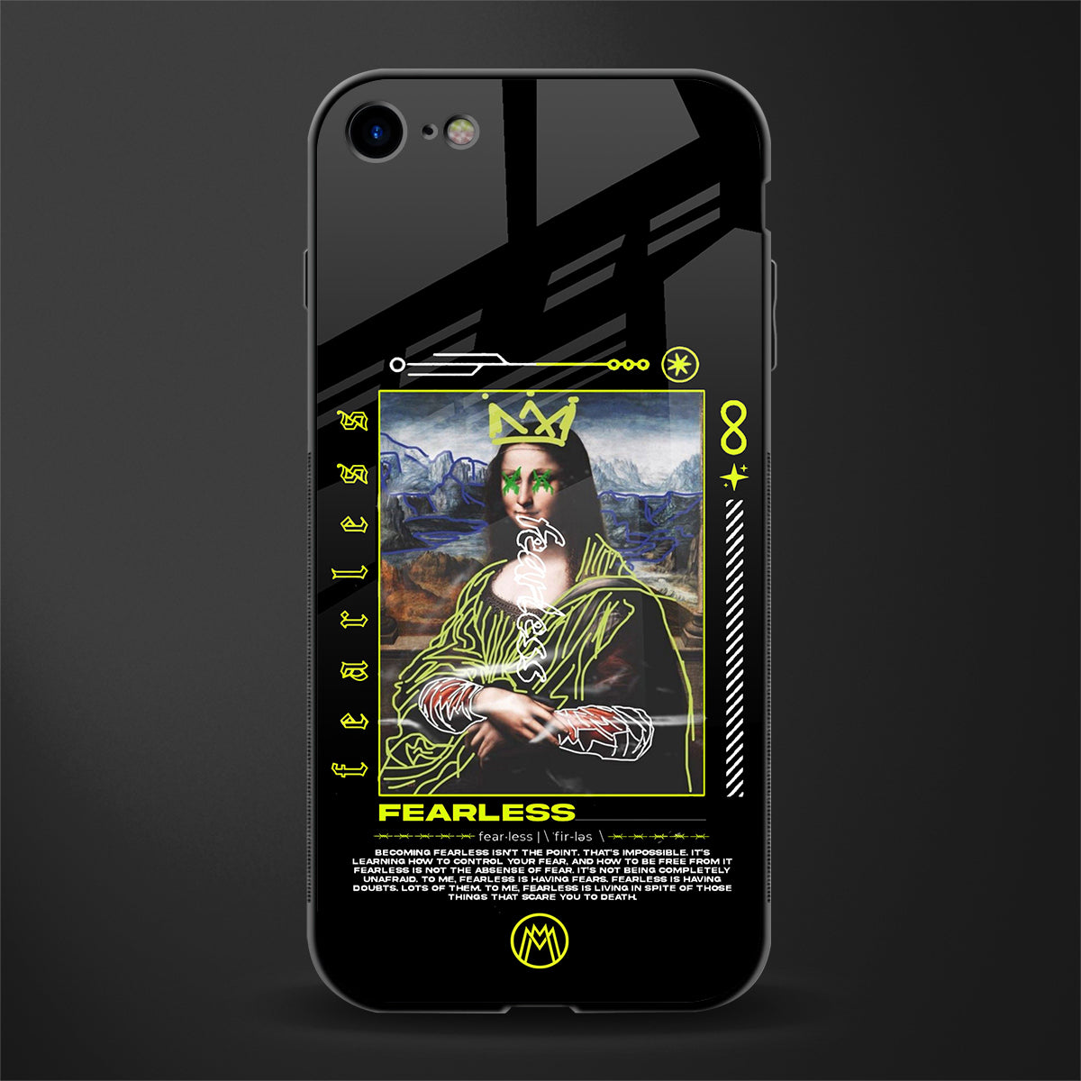 fearless mona lisa glass case for iphone se 2020 image
