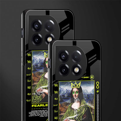 fearless mona lisa back phone cover | glass case for oneplus 11