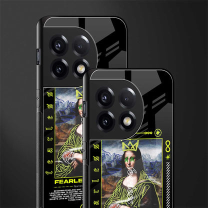 fearless mona lisa back phone cover | glass case for oneplus 11r