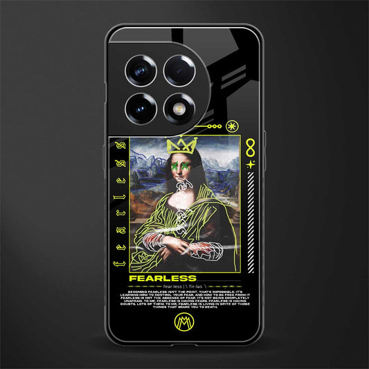 fearless mona lisa back phone cover | glass case for oneplus 11r