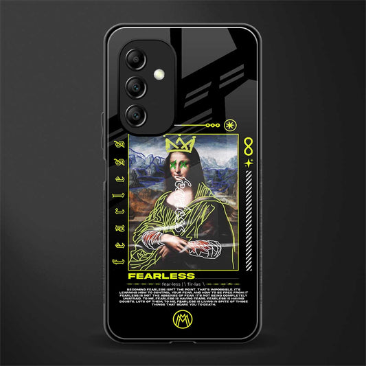 fearless mona lisa back phone cover | glass case for samsung galaxy a14 5g