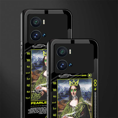 fearless mona lisa back phone cover | glass case for iQOO 9 Pro