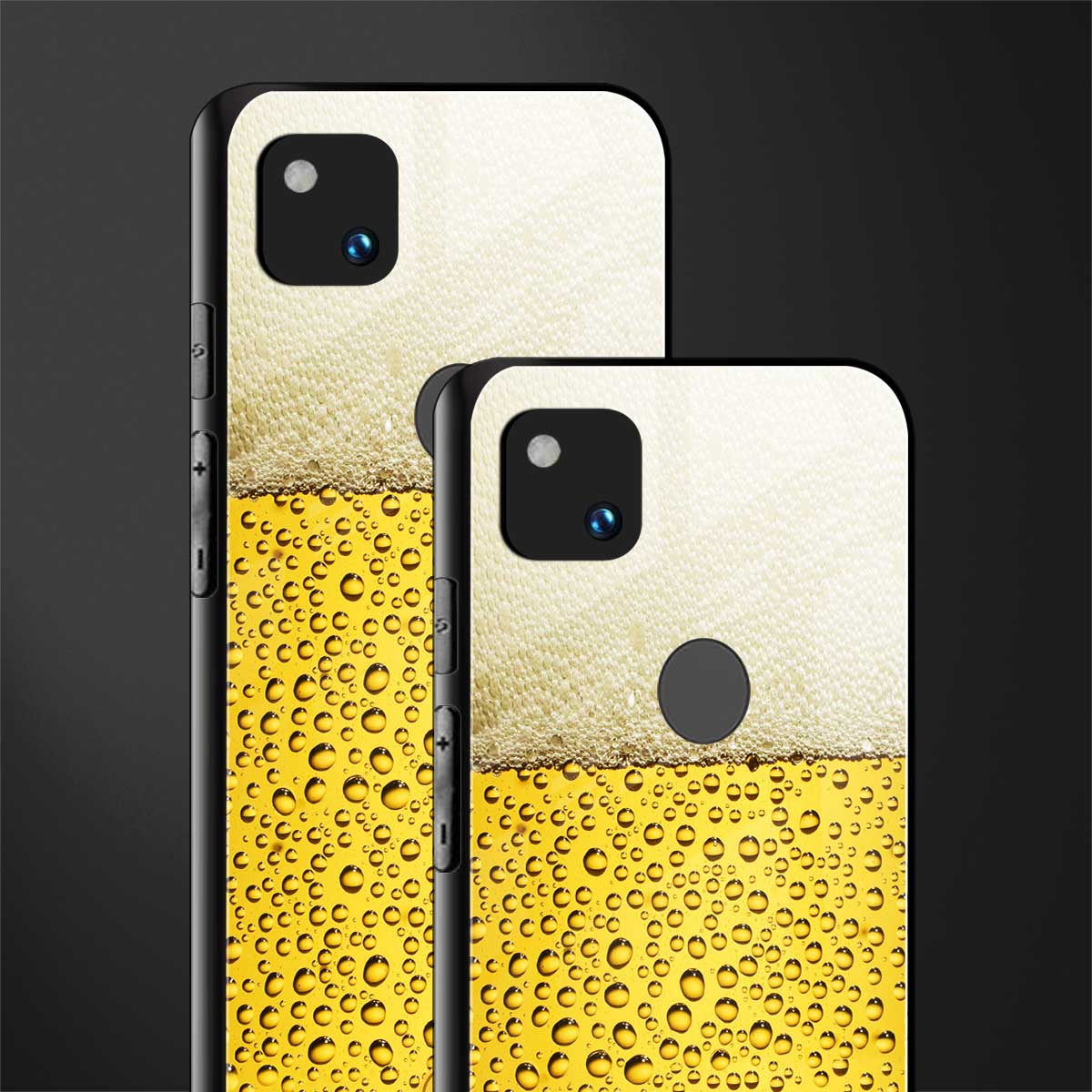 fizzy beer back phone cover | glass case for google pixel 4a 4g