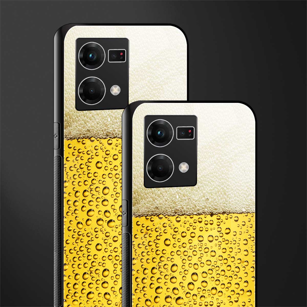 fizzy beer back phone cover | glass case for oppo f21 pro 4g