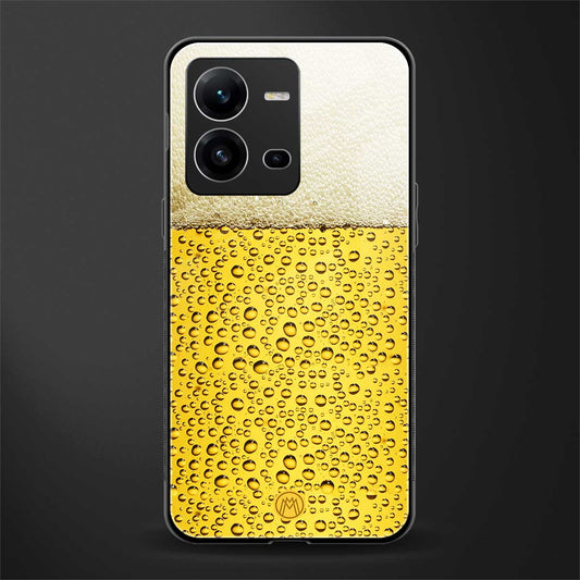 fizzy beer back phone cover | glass case for vivo v25-5g