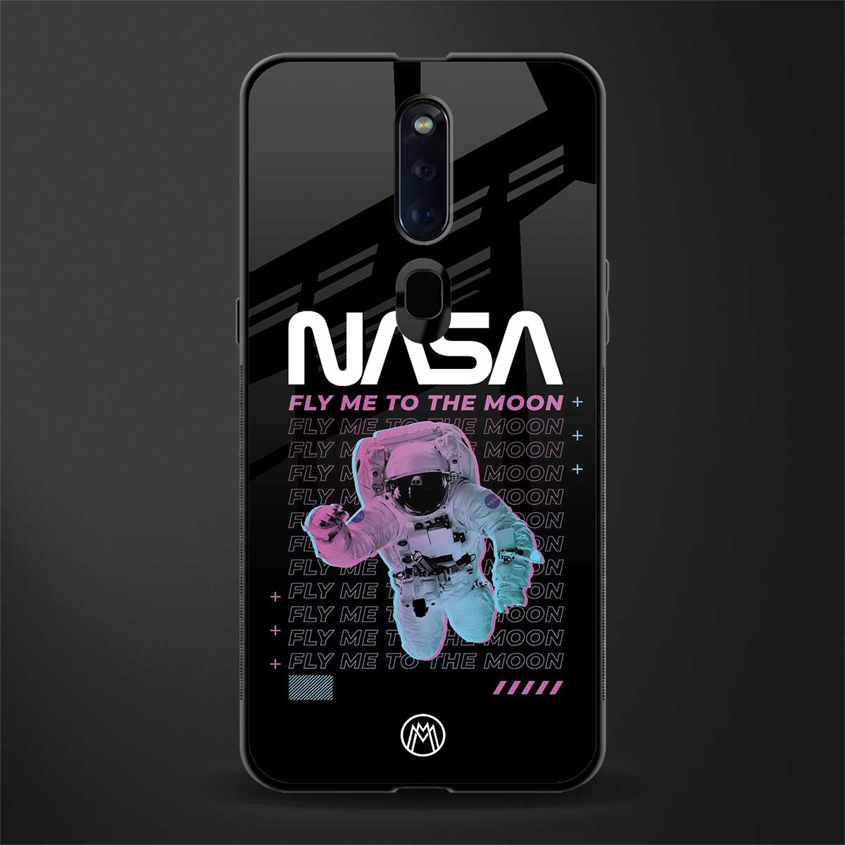 fly me to the moon glass case for oppo f11 pro image