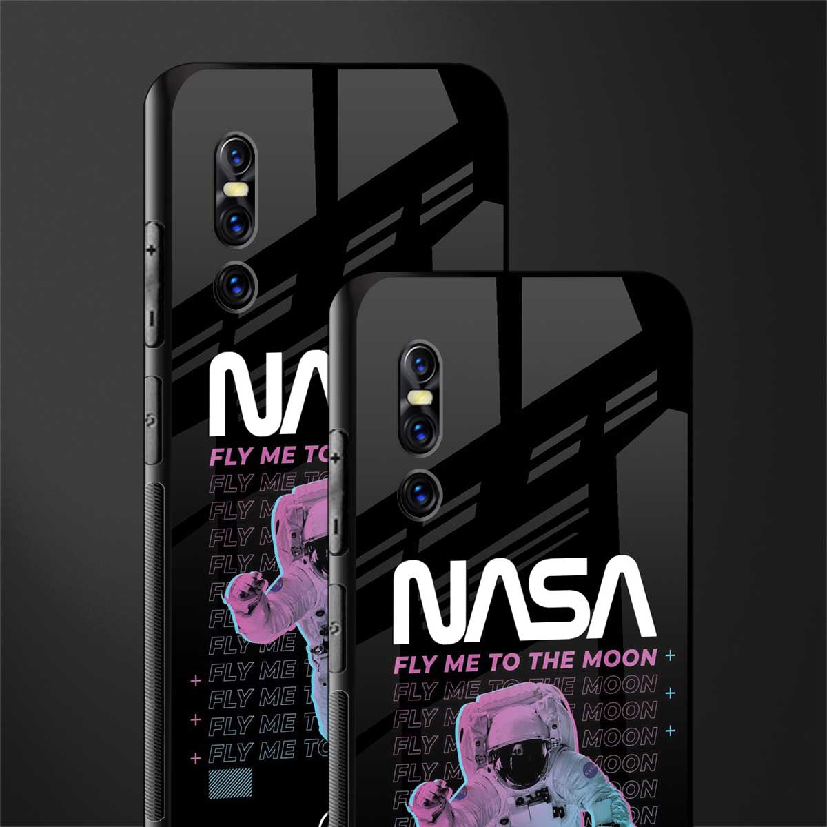 fly me to the moon glass case for vivo v15 pro image-2