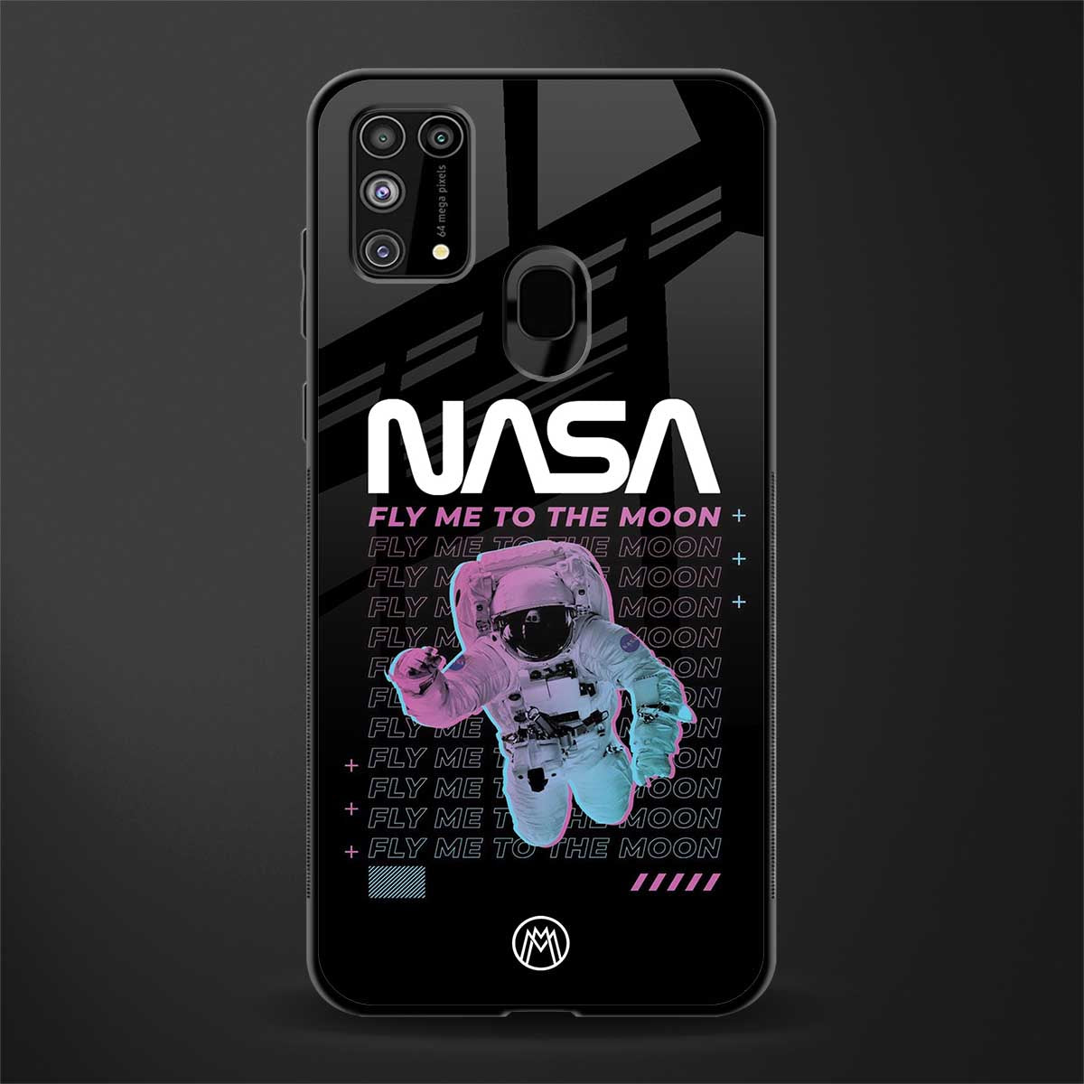 fly me to the moon glass case for samsung galaxy f41 image