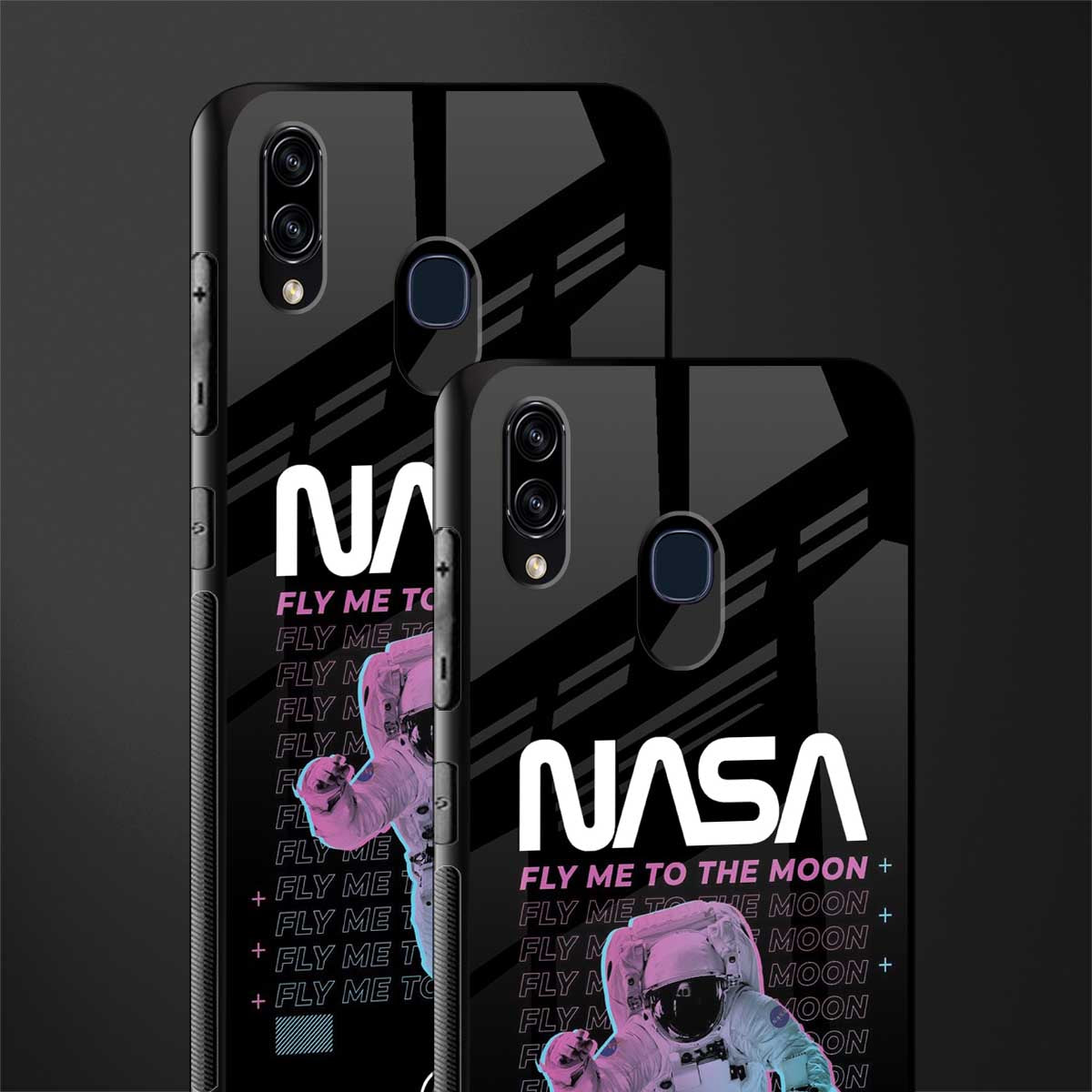 fly me to the moon glass case for samsung galaxy m10s image-2