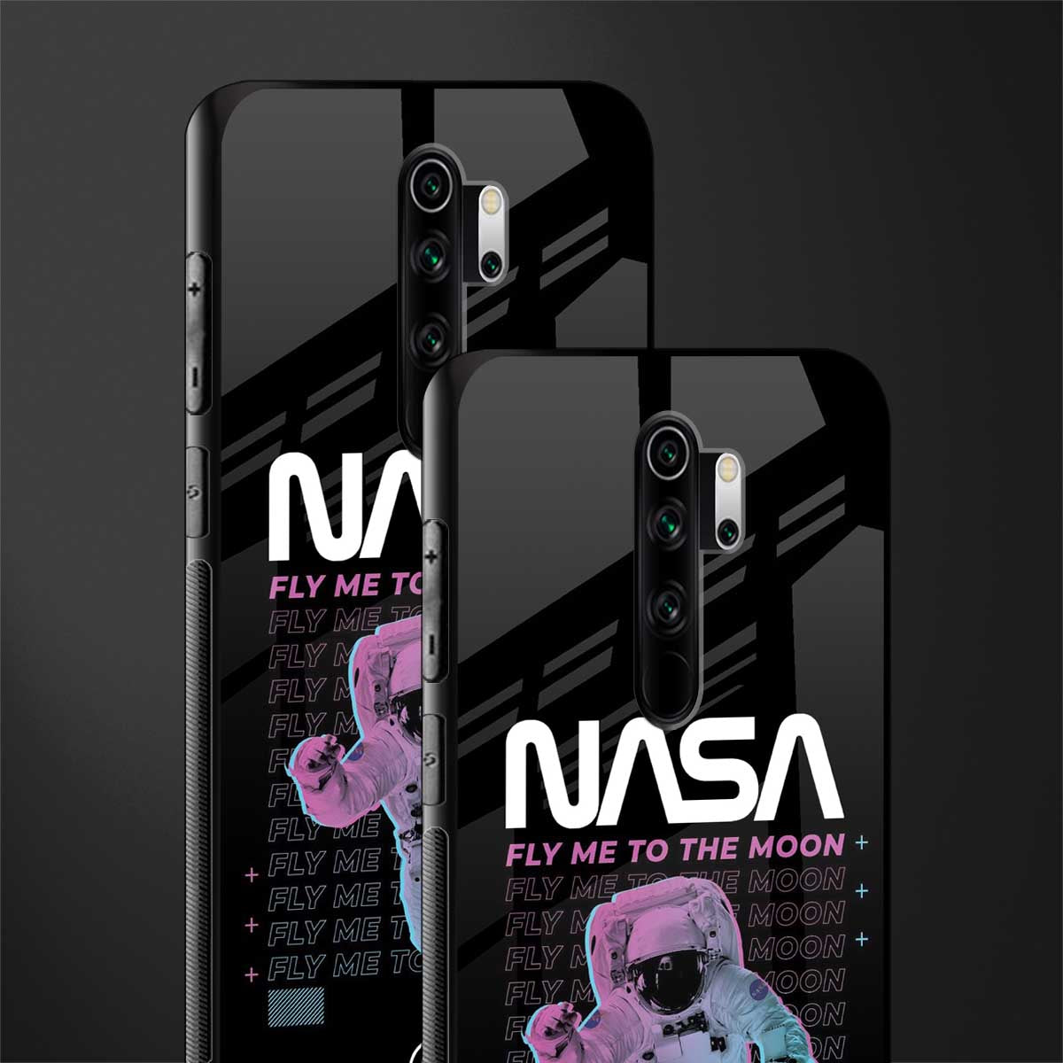 fly me to the moon glass case for redmi note 8 pro image-2
