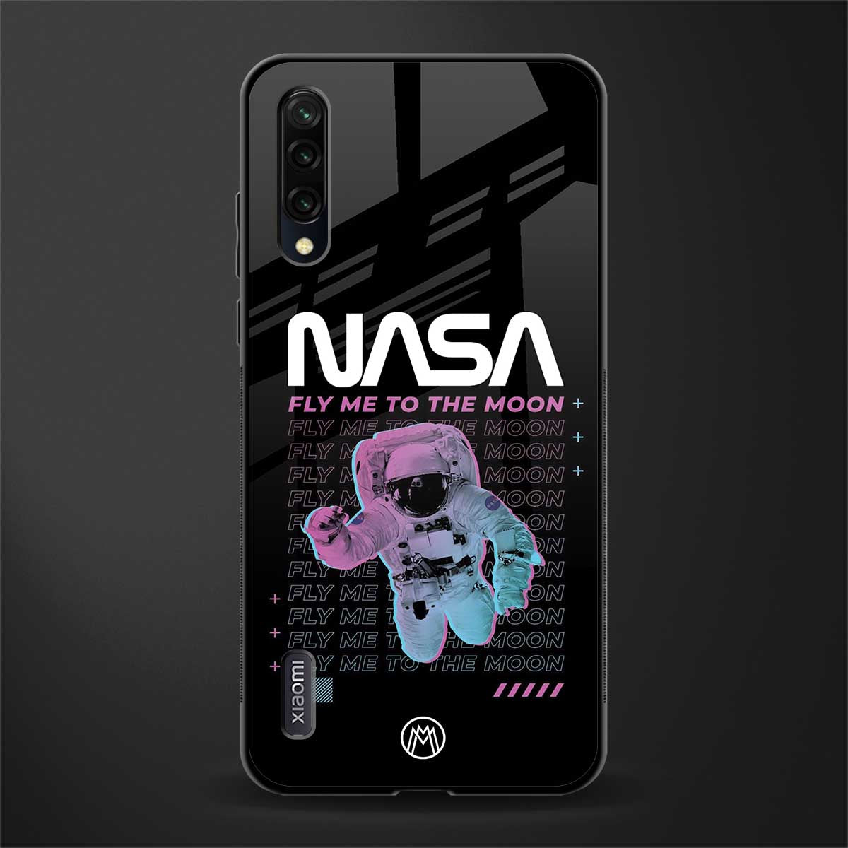 fly me to the moon glass case for mi a3 redmi a3 image