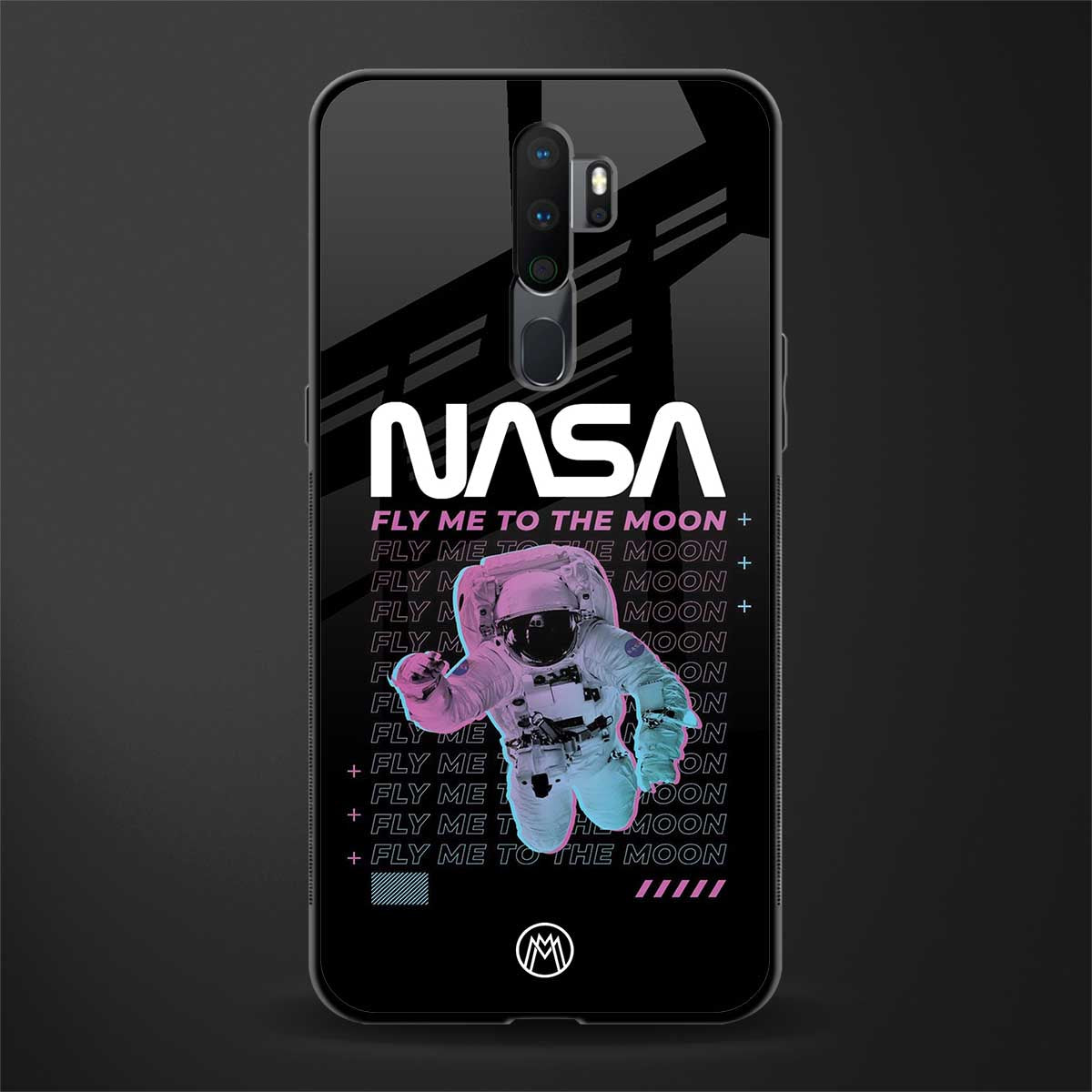 fly me to the moon glass case for oppo a9 2020 image