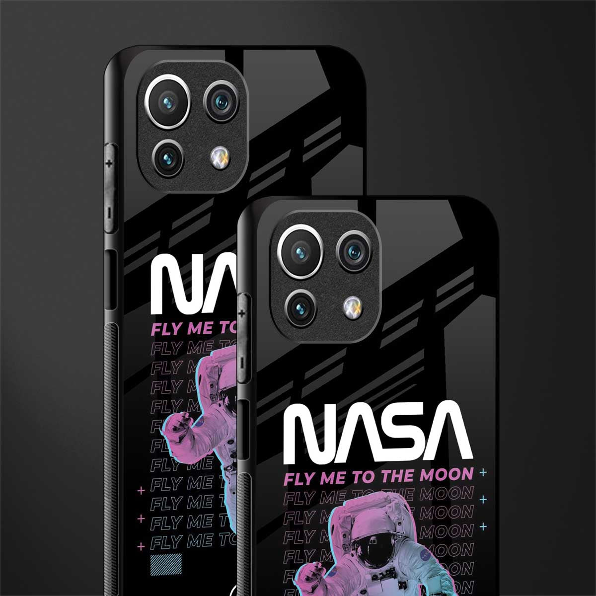 fly me to the moon glass case for mi 11 lite image-2