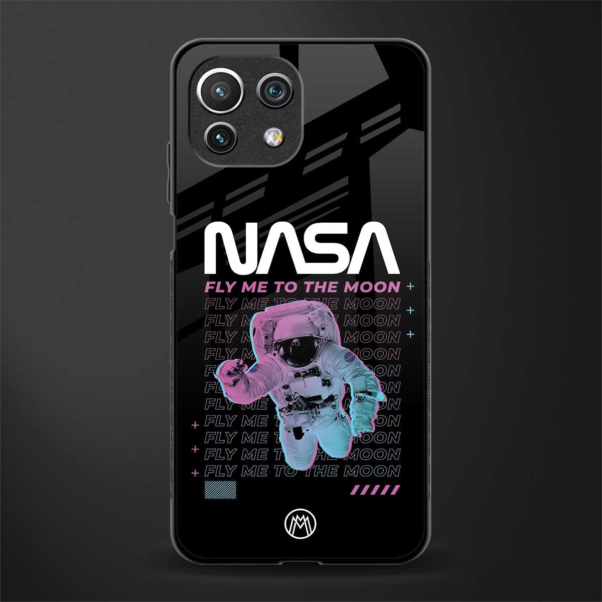 fly me to the moon glass case for mi 11 lite image
