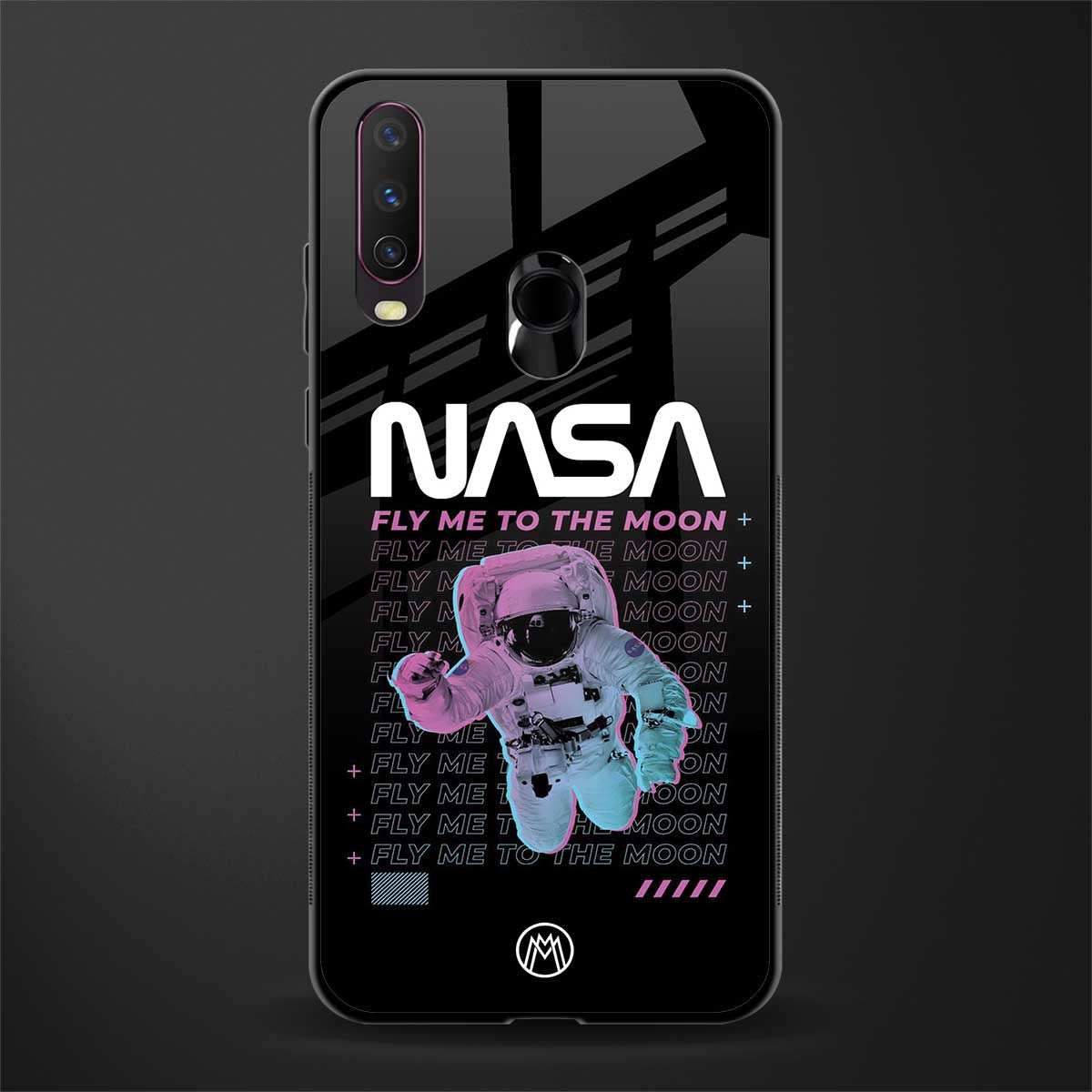 fly me to the moon glass case for vivo y17 image
