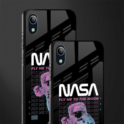 fly me to the moon glass case for vivo y1s without fingerprint image-2