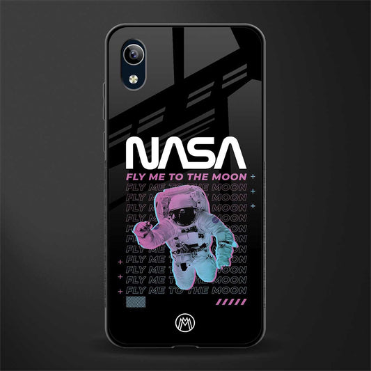 fly me to the moon glass case for vivo y1s without fingerprint image