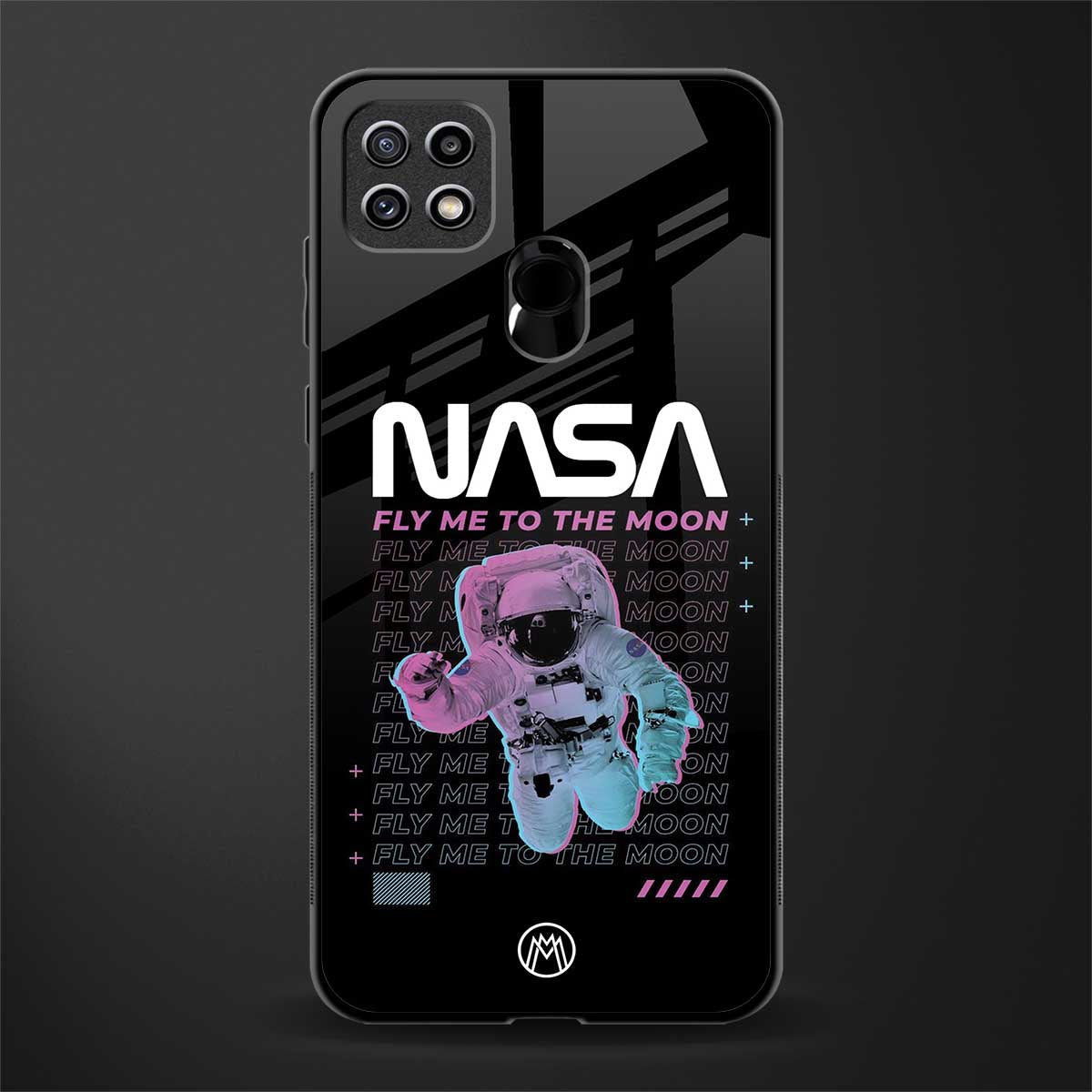 fly me to the moon glass case for oppo a15 image