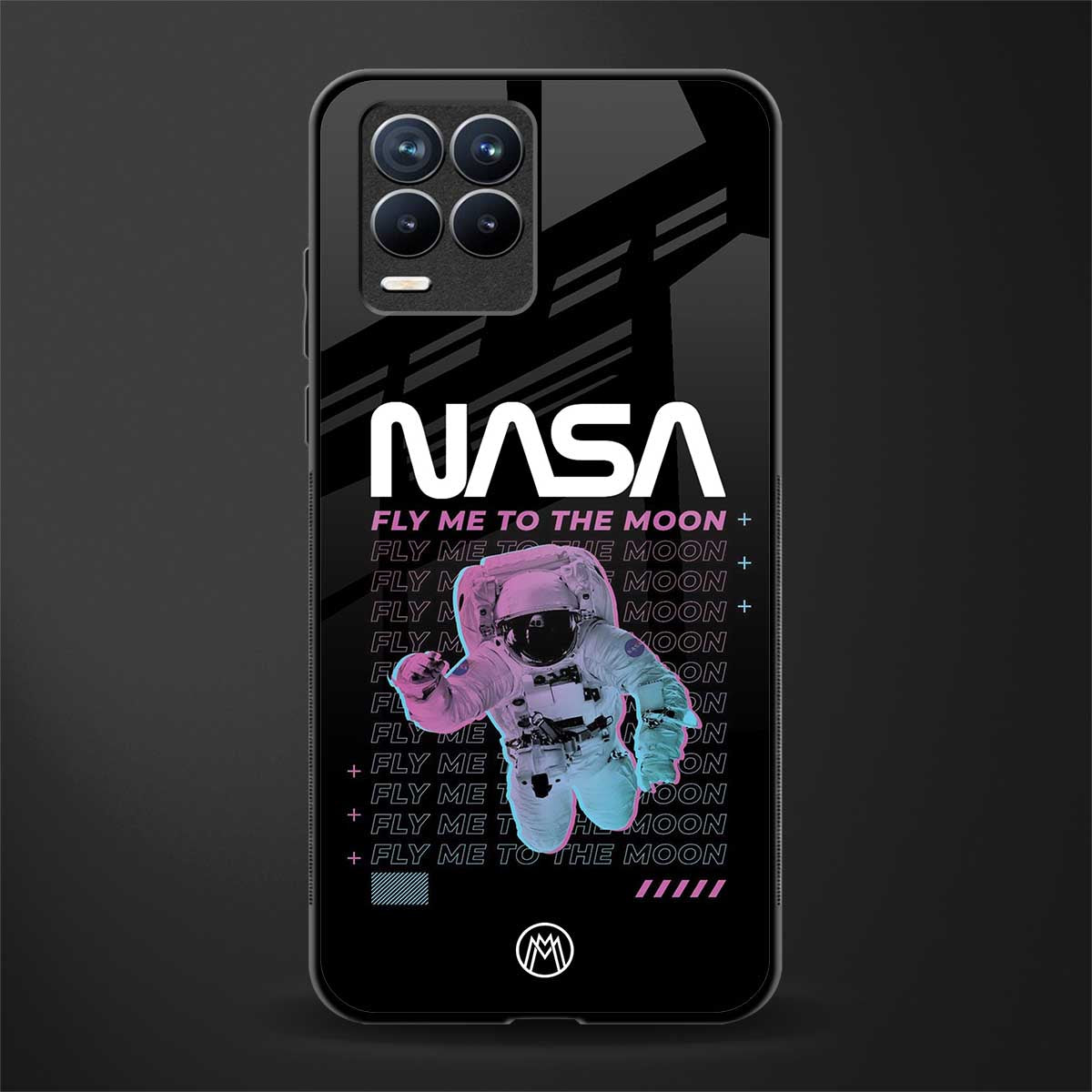 fly me to the moon glass case for realme 8 pro image