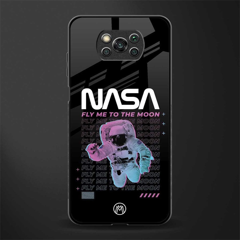 fly me to the moon glass case for poco x3 pro image