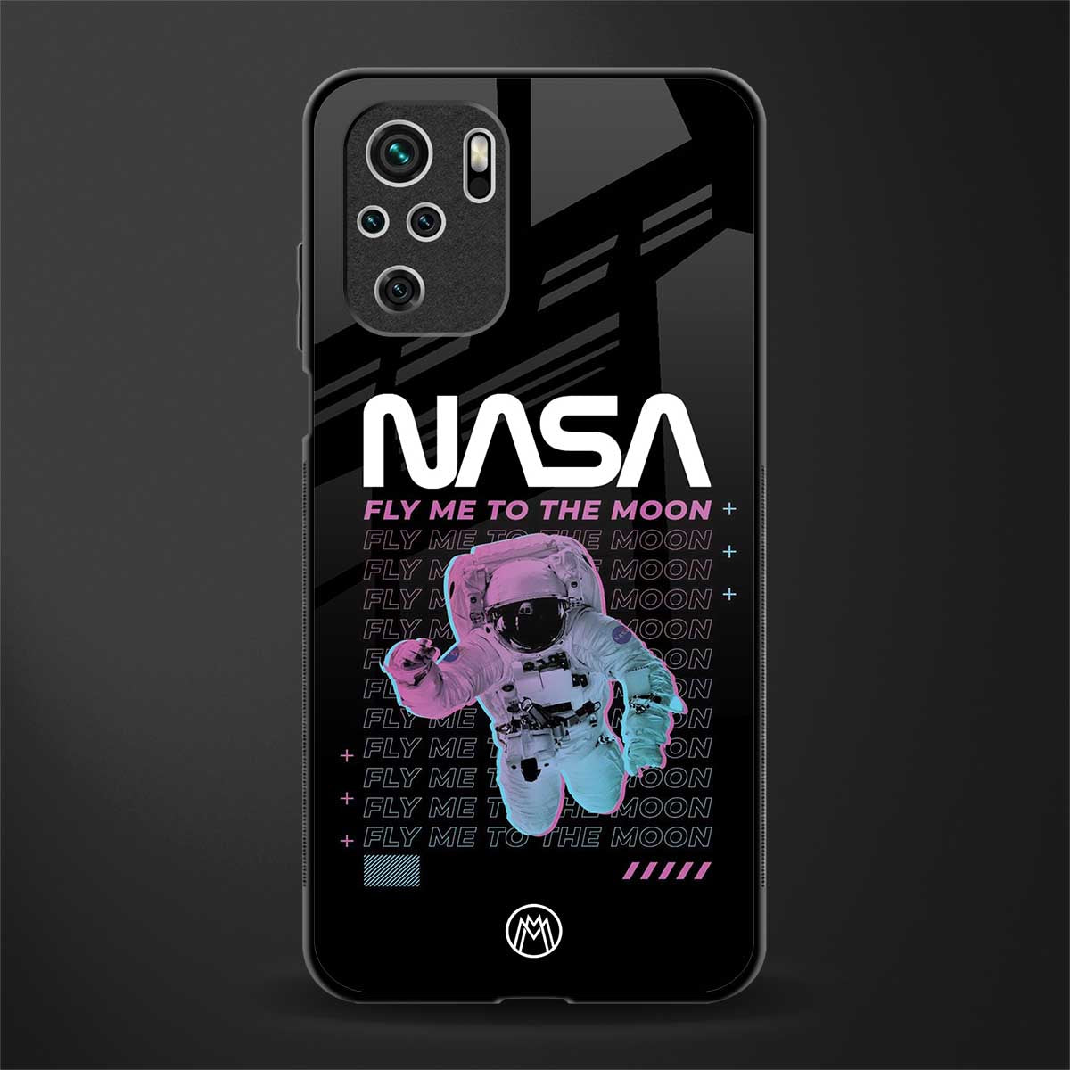 fly me to the moon glass case for redmi note 10s image