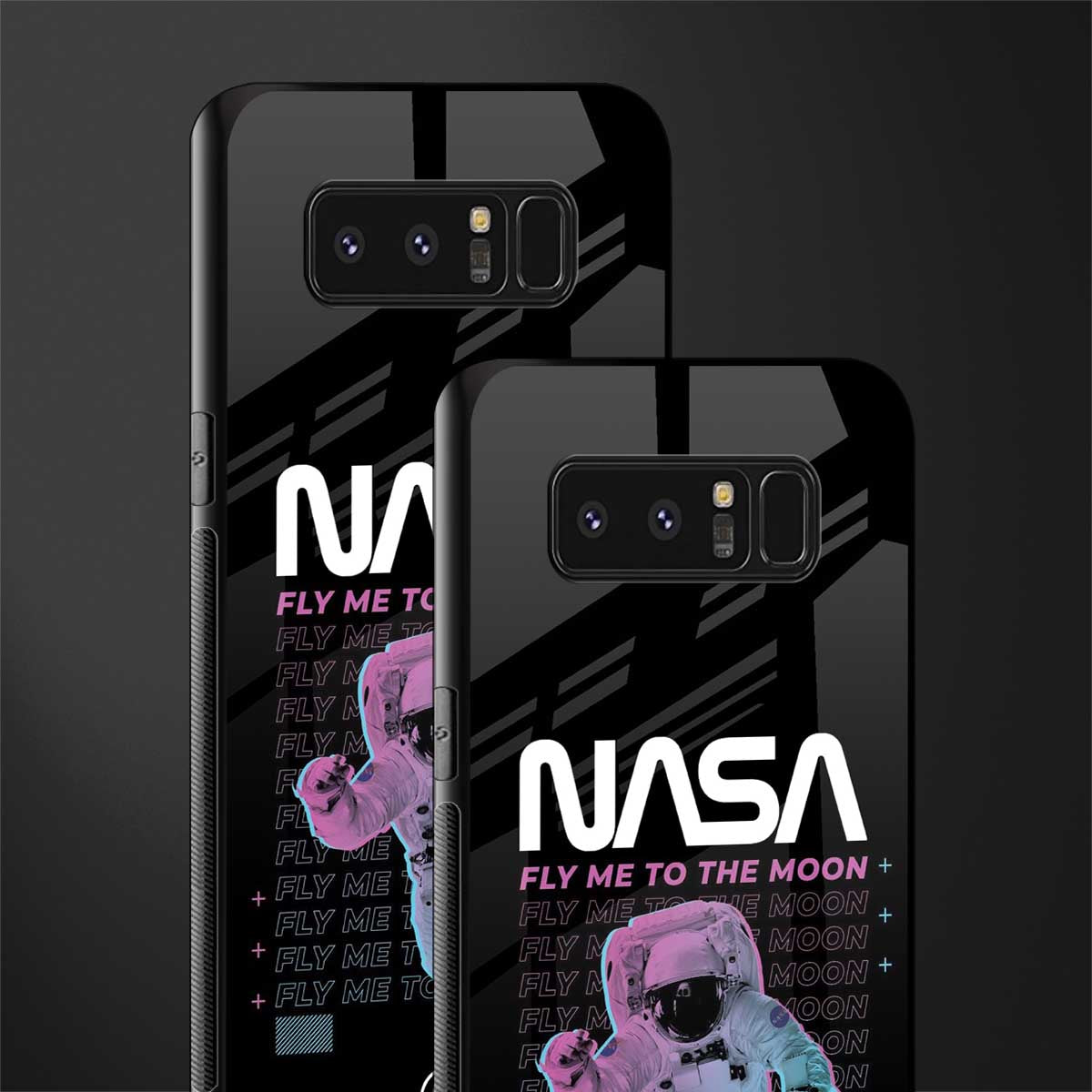 fly me to the moon glass case for samsung galaxy note 8 image-2