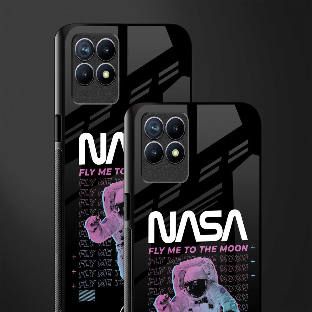 fly me to the moon glass case for realme 8i image-2