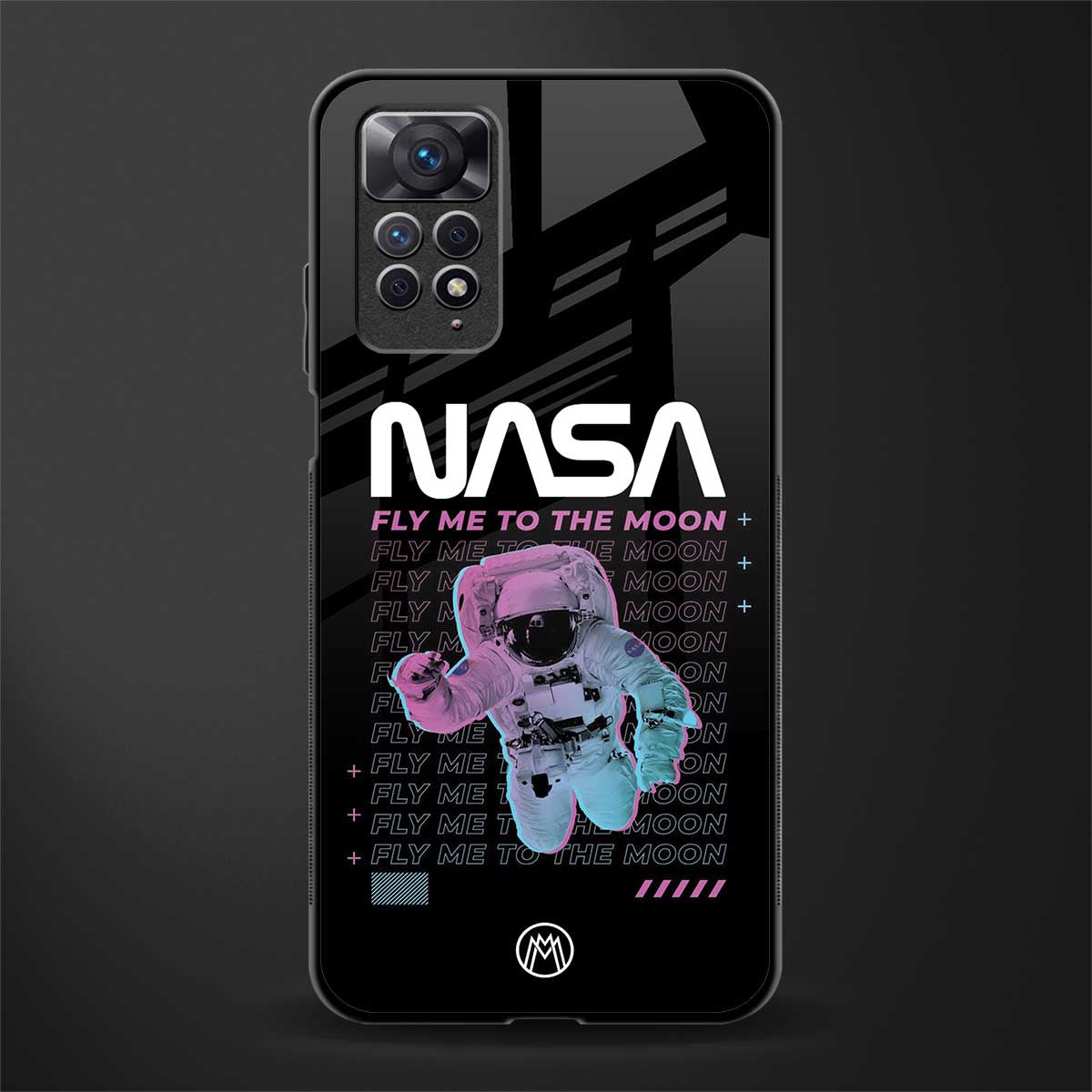 fly me to the moon back phone cover | glass case for redmi note 11 pro plus 4g/5g