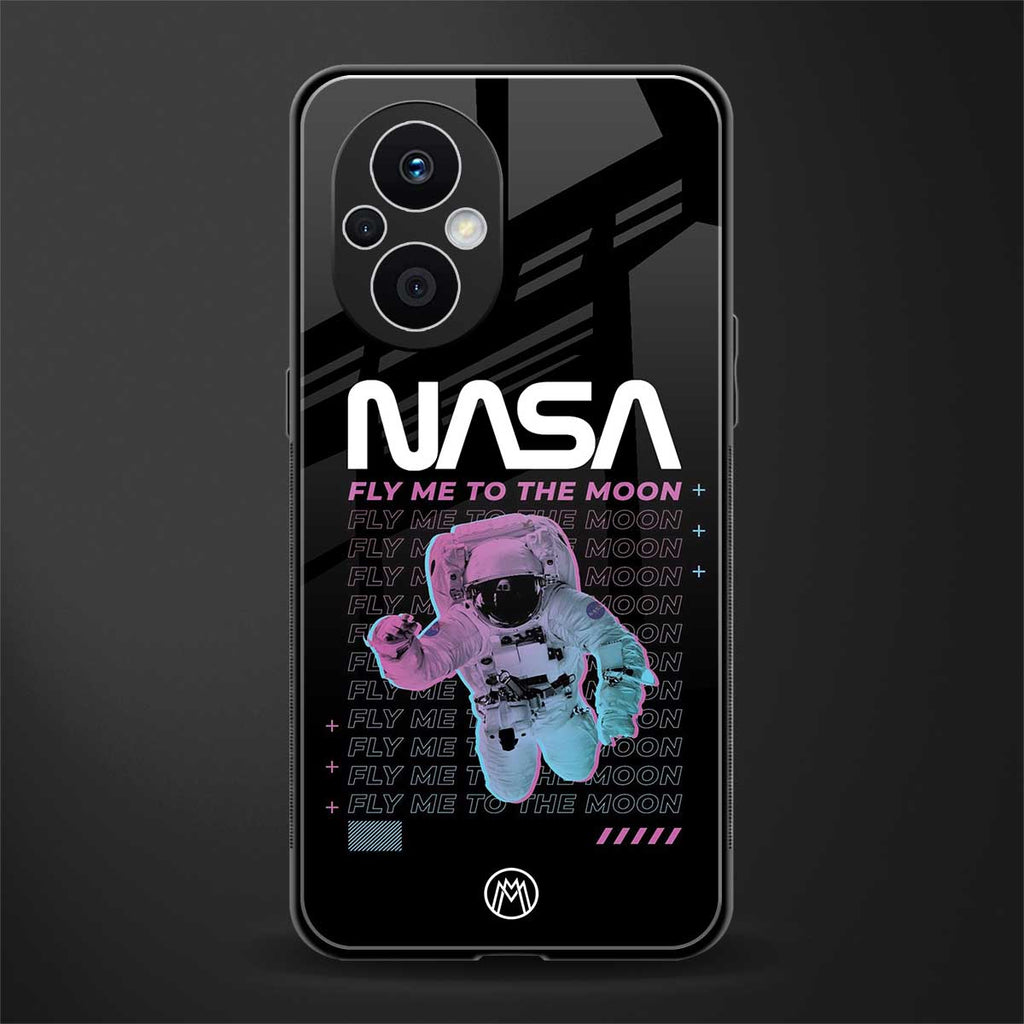 fly me to the moon back phone cover | glass case for oppo f21 pro 5g