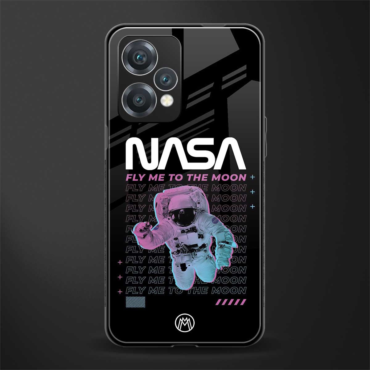 fly me to the moon back phone cover | glass case for oneplus nord ce 2 lite 5g