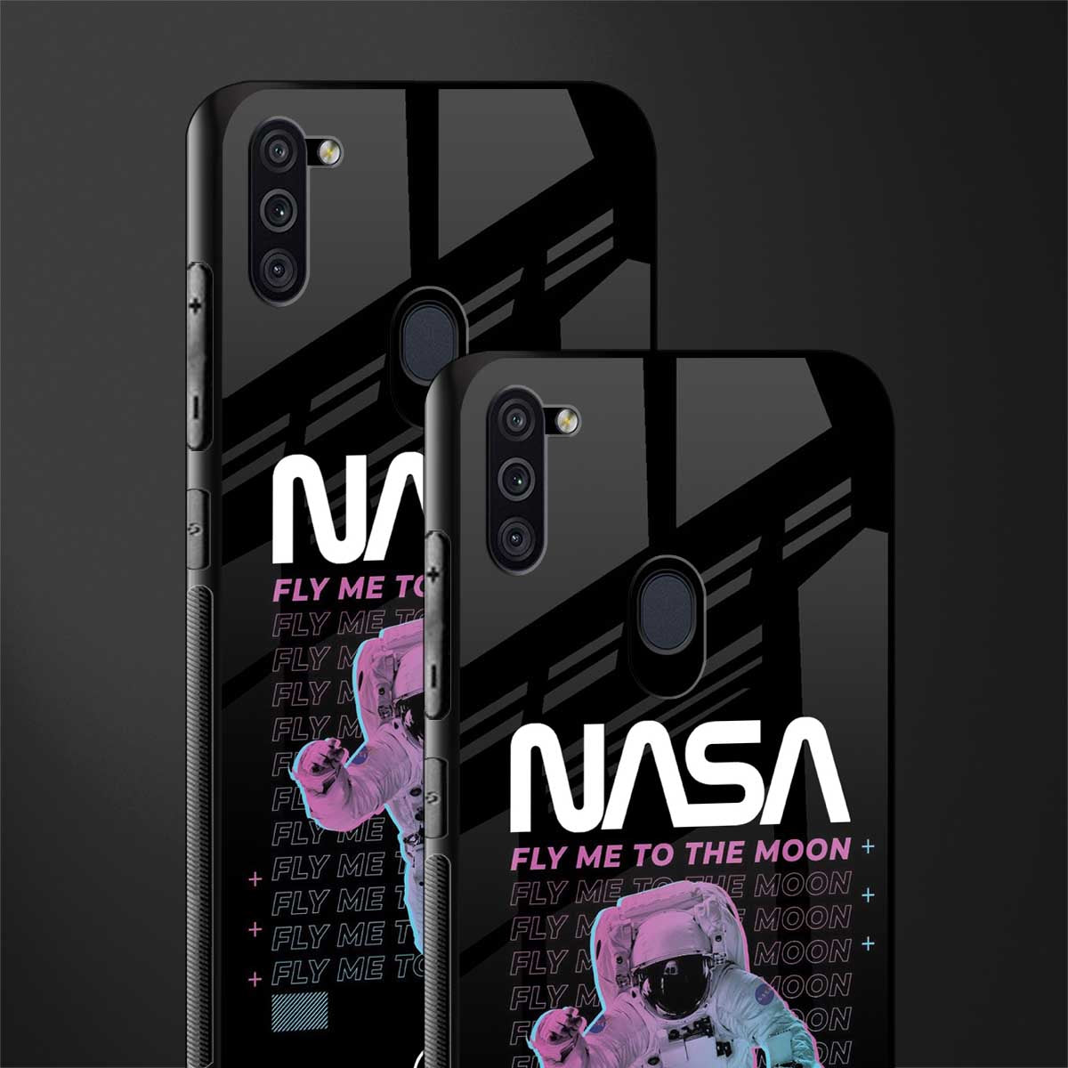 fly me to the moon glass case for samsung galaxy m11 image-2