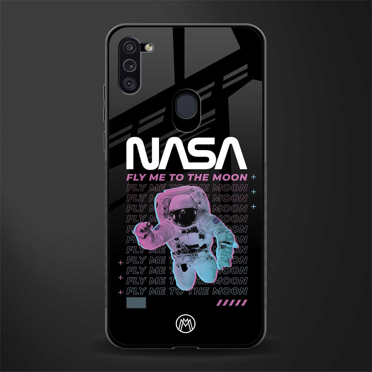 fly me to the moon glass case for samsung a11 image