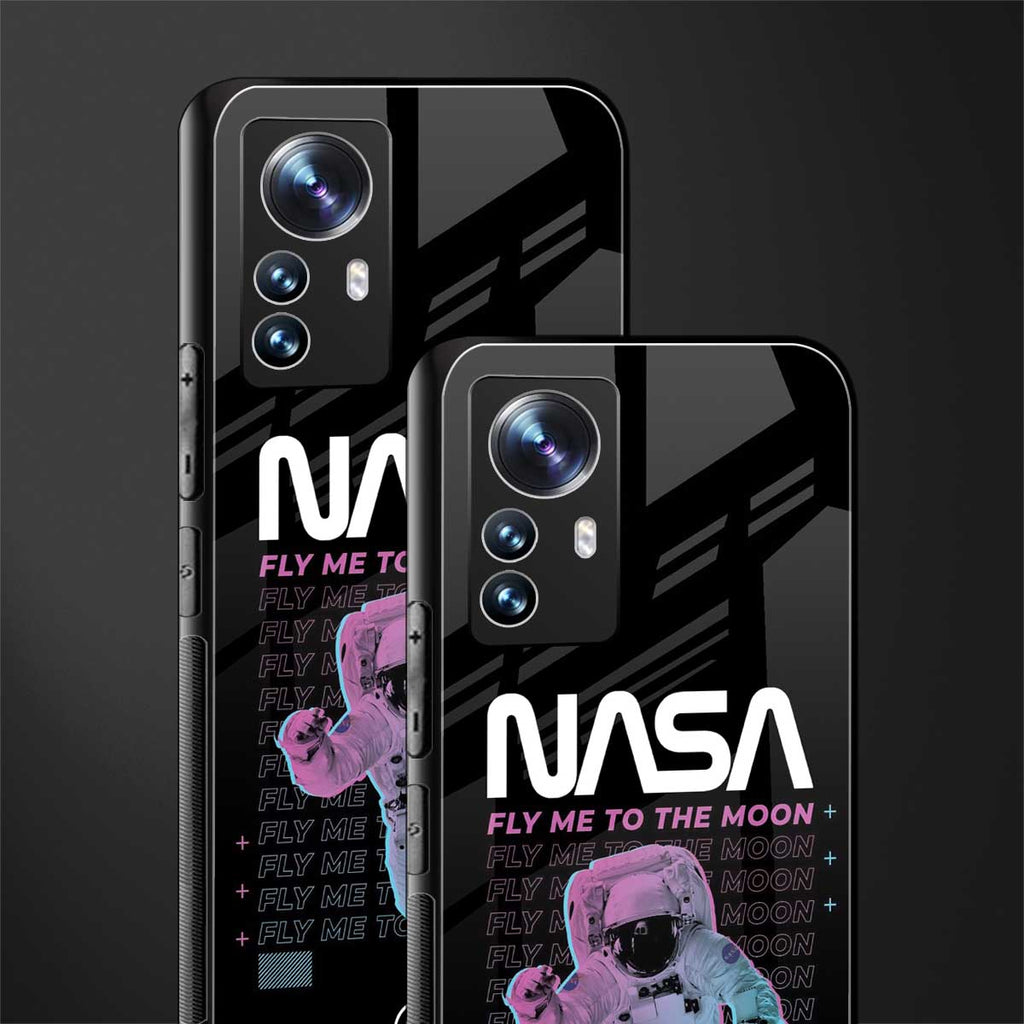 fly me to the moon back phone cover | glass case for xiaomi 12 pro
