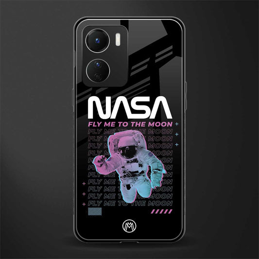 fly me to the moon back phone cover | glass case for vivo y16