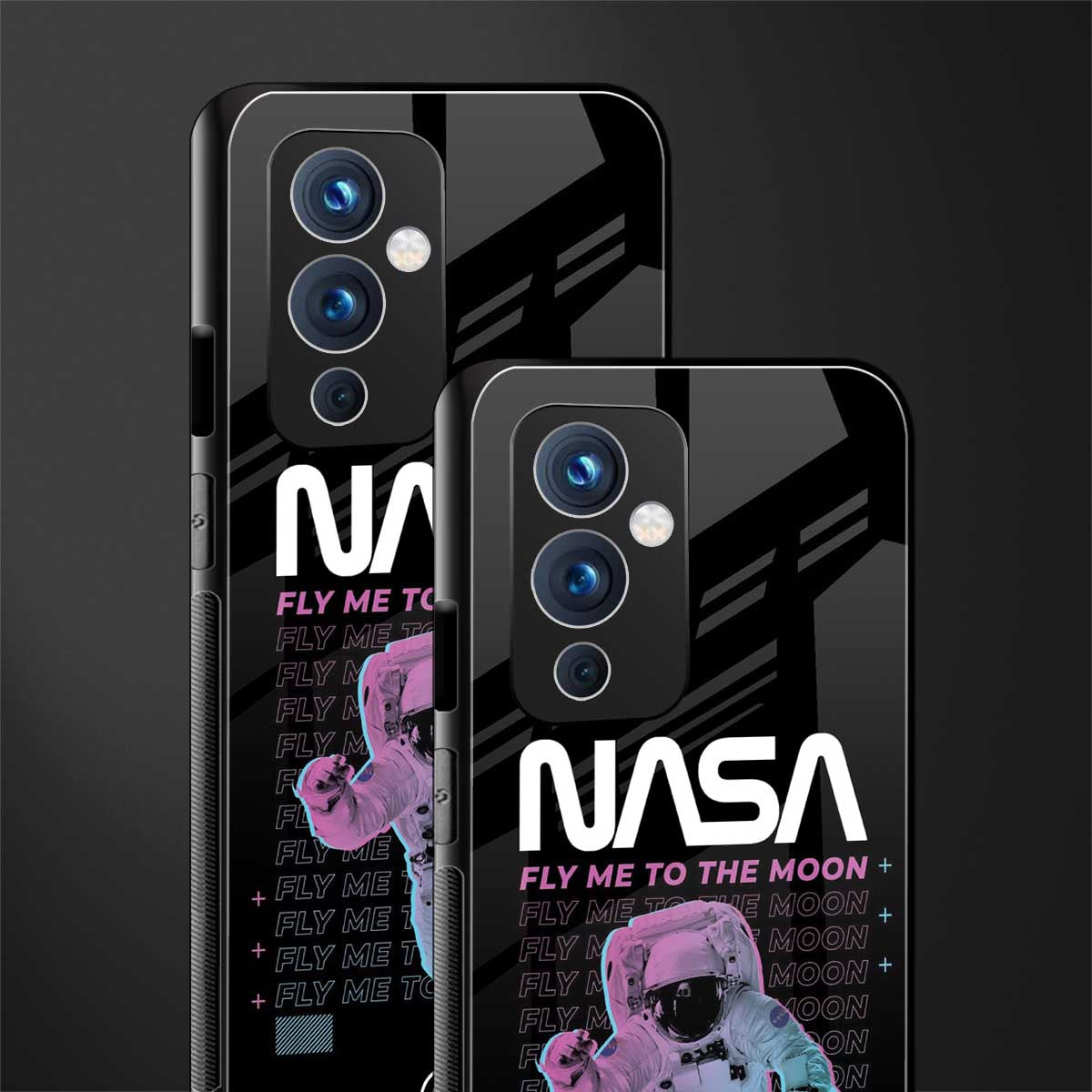 fly me to the moon back phone cover | glass case for oneplus 9