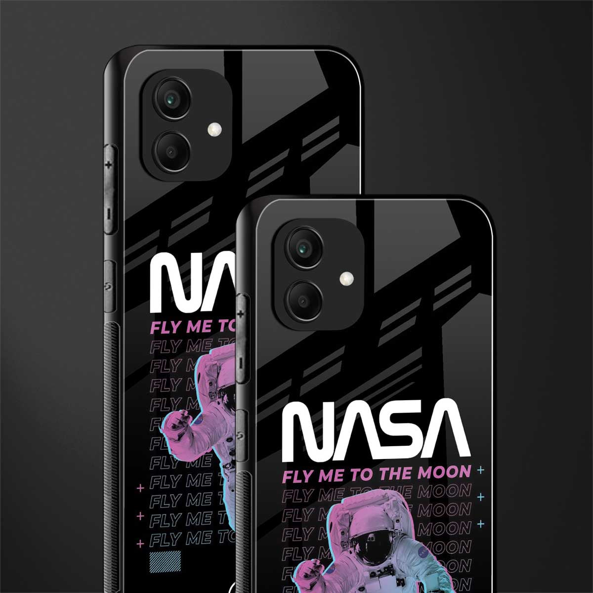 fly me to the moon back phone cover | glass case for samsung galaxy a04