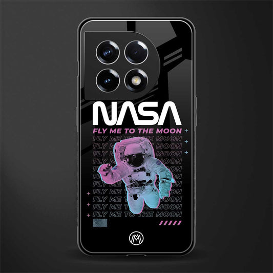 fly me to the moon back phone cover | glass case for oneplus 11