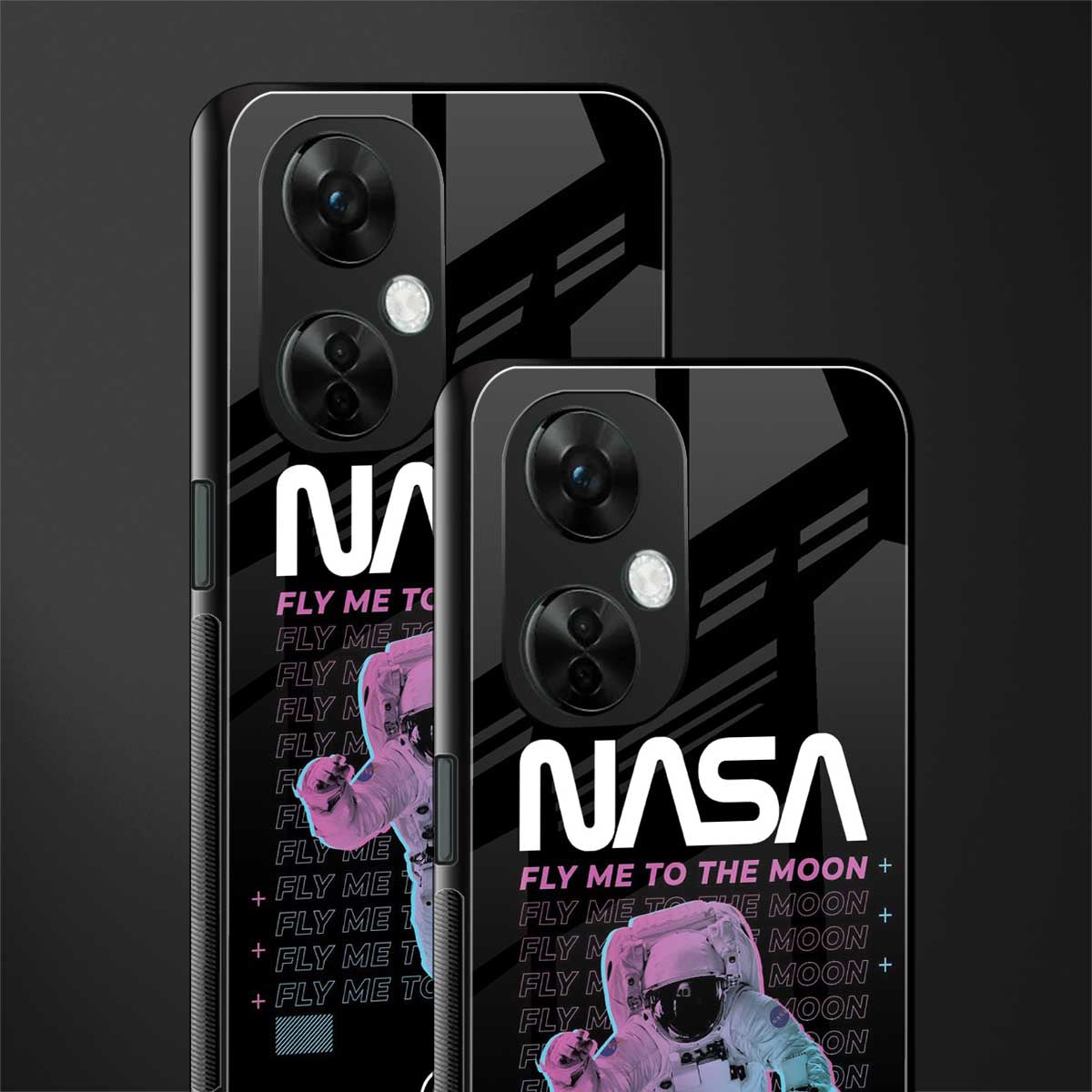 fly me to the moon back phone cover | glass case for oneplus nord ce 3 lite