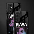 fly me to the moon back phone cover | glass case for samsung galaxy a14 5g